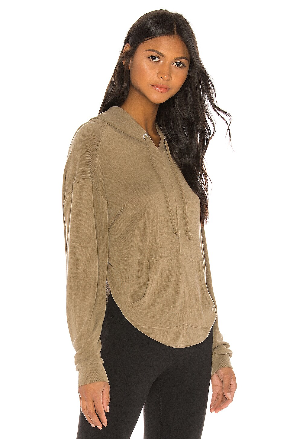 Free People X FP Movement Back Into It Hoodie in Army | REVOLVE