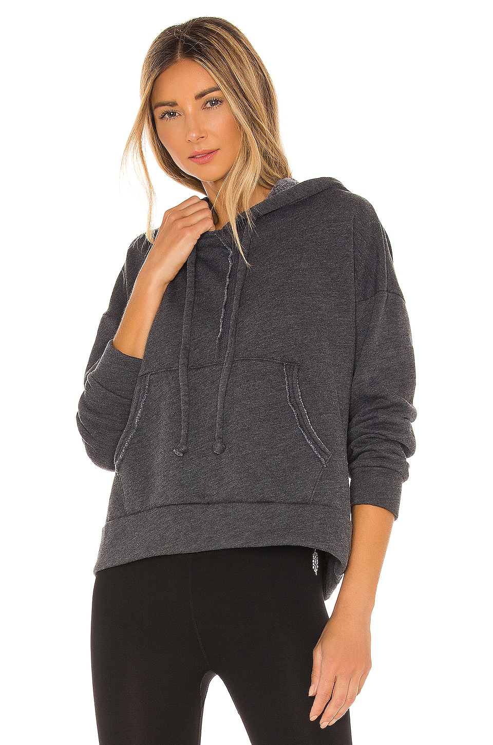Free People X FP Movement Work It Out Hoodie in Black | REVOLVE