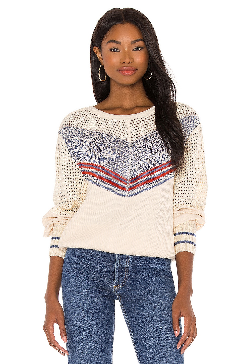 Free People Geo Party Pullover in Ivory 