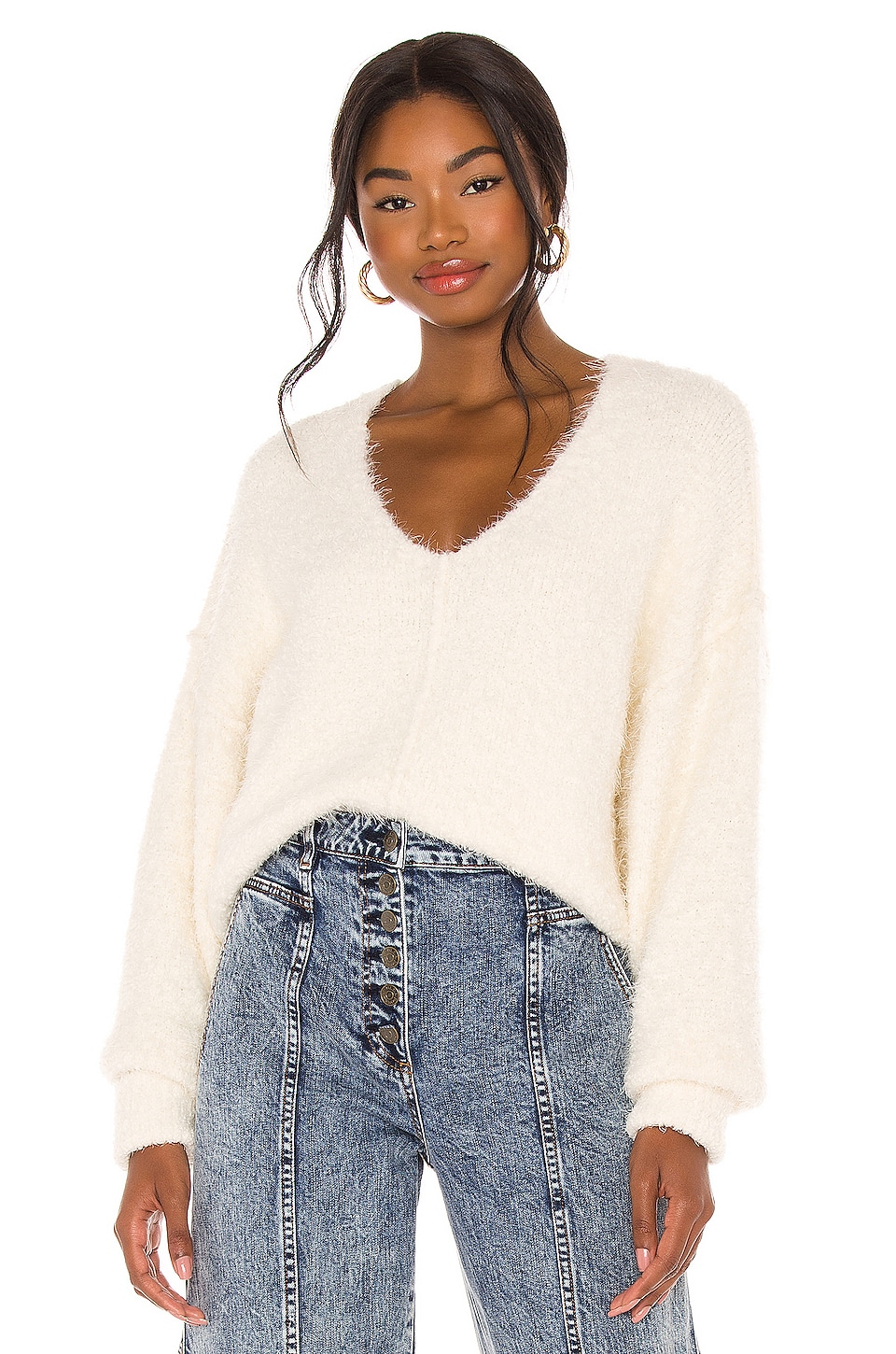 free people icing v neck sweater
