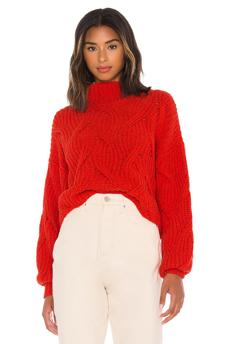seasons change funnel neck sweater free people
