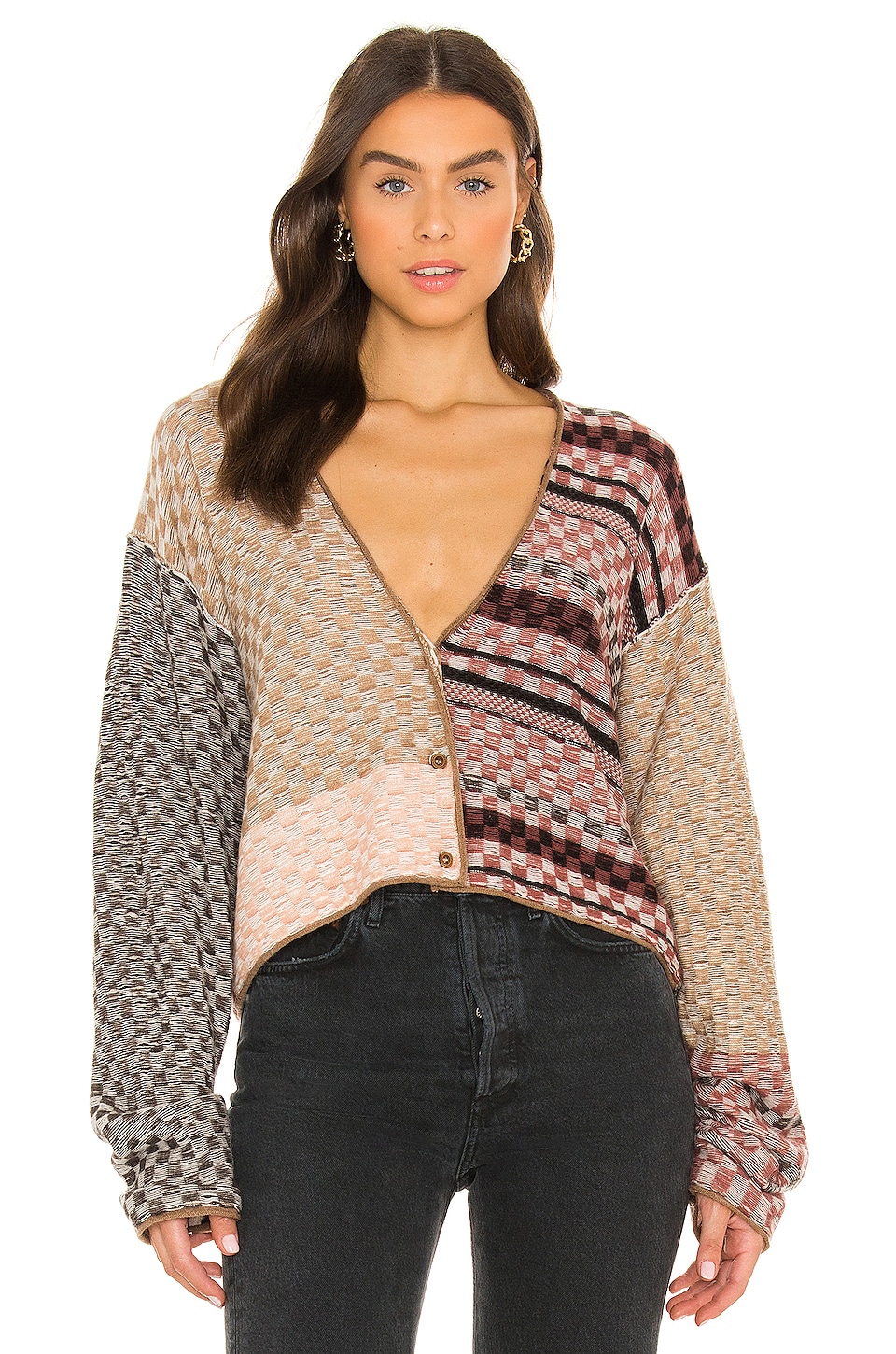 Free People Ready Set Go Cardi in Toffee Combo | REVOLVE