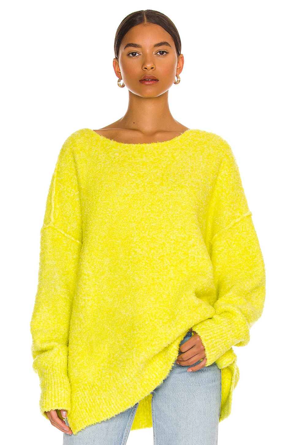 Free People Moira Slouchy Tunic in Citron Sun | REVOLVE