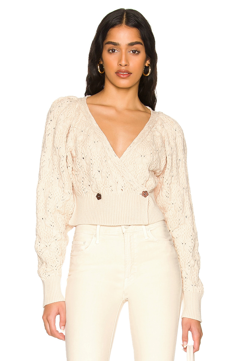 People Olive You Cardi in Macadamia 