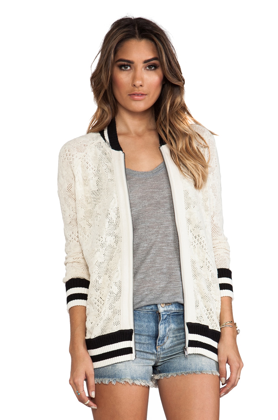 Track Jacket in Ivory Combo | REVOLVE