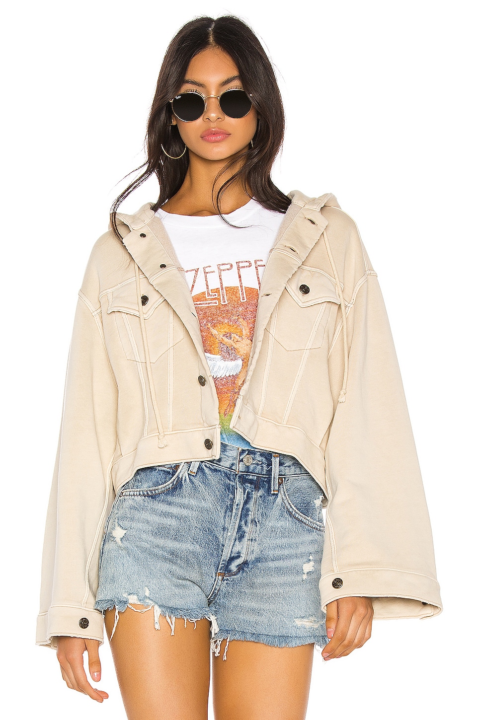 Free People Dreamers Jacket in Grey REVOLVE