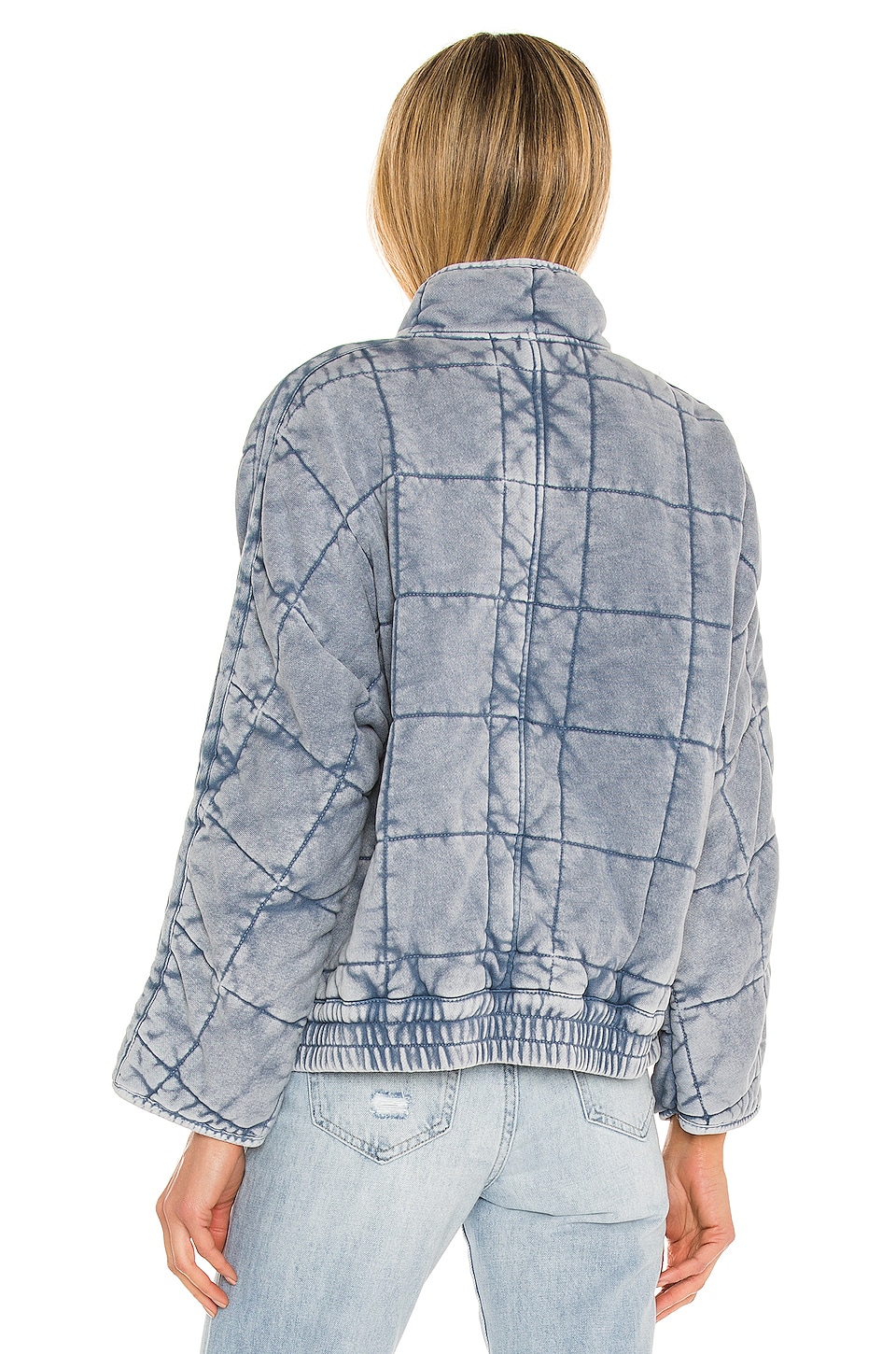 Free People Dolman Quilted Knit Jacket in Wavy Waters | REVOLVE