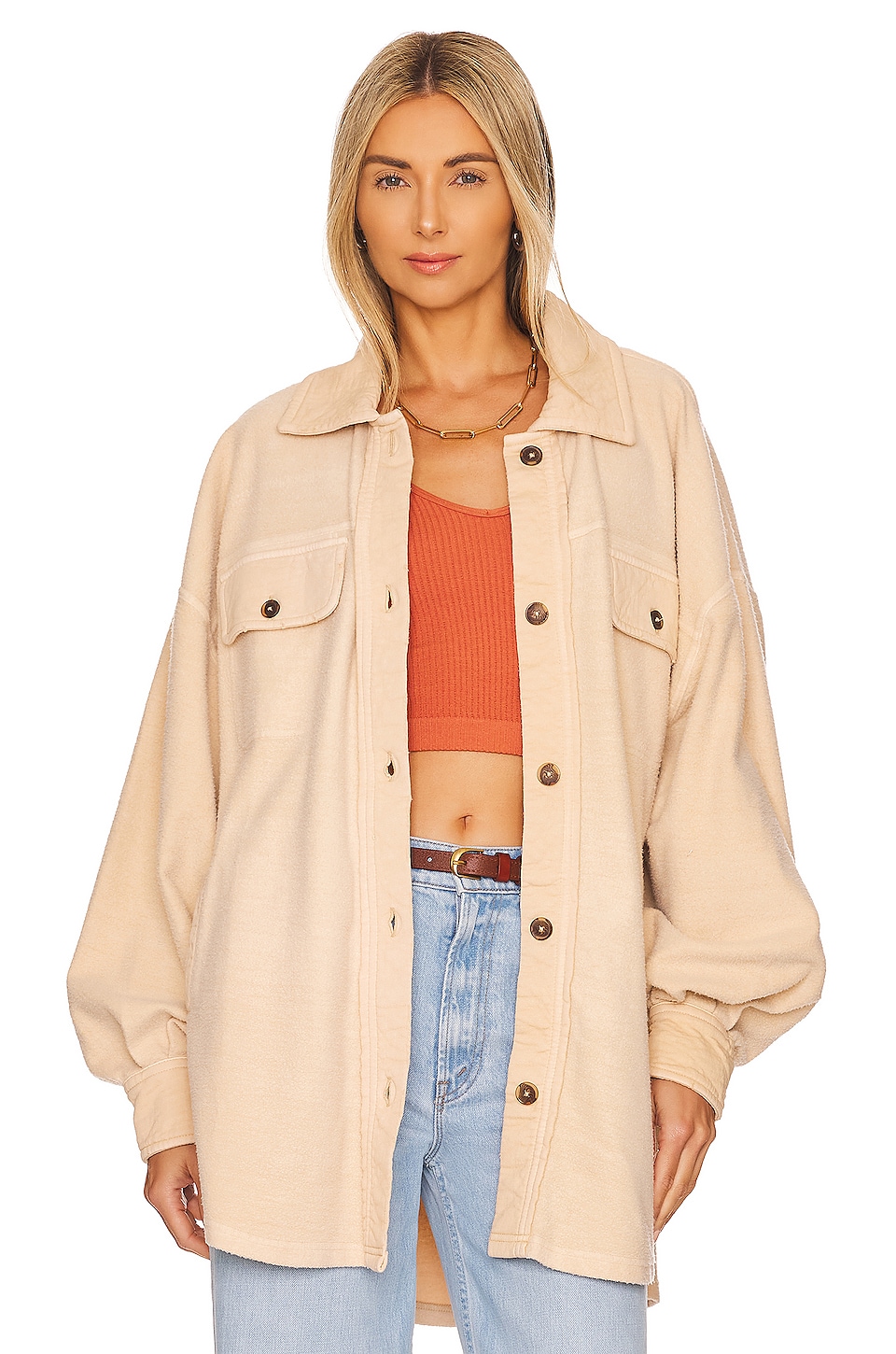 Free People Ruby Jacket in Mustard Seed REVOLVE