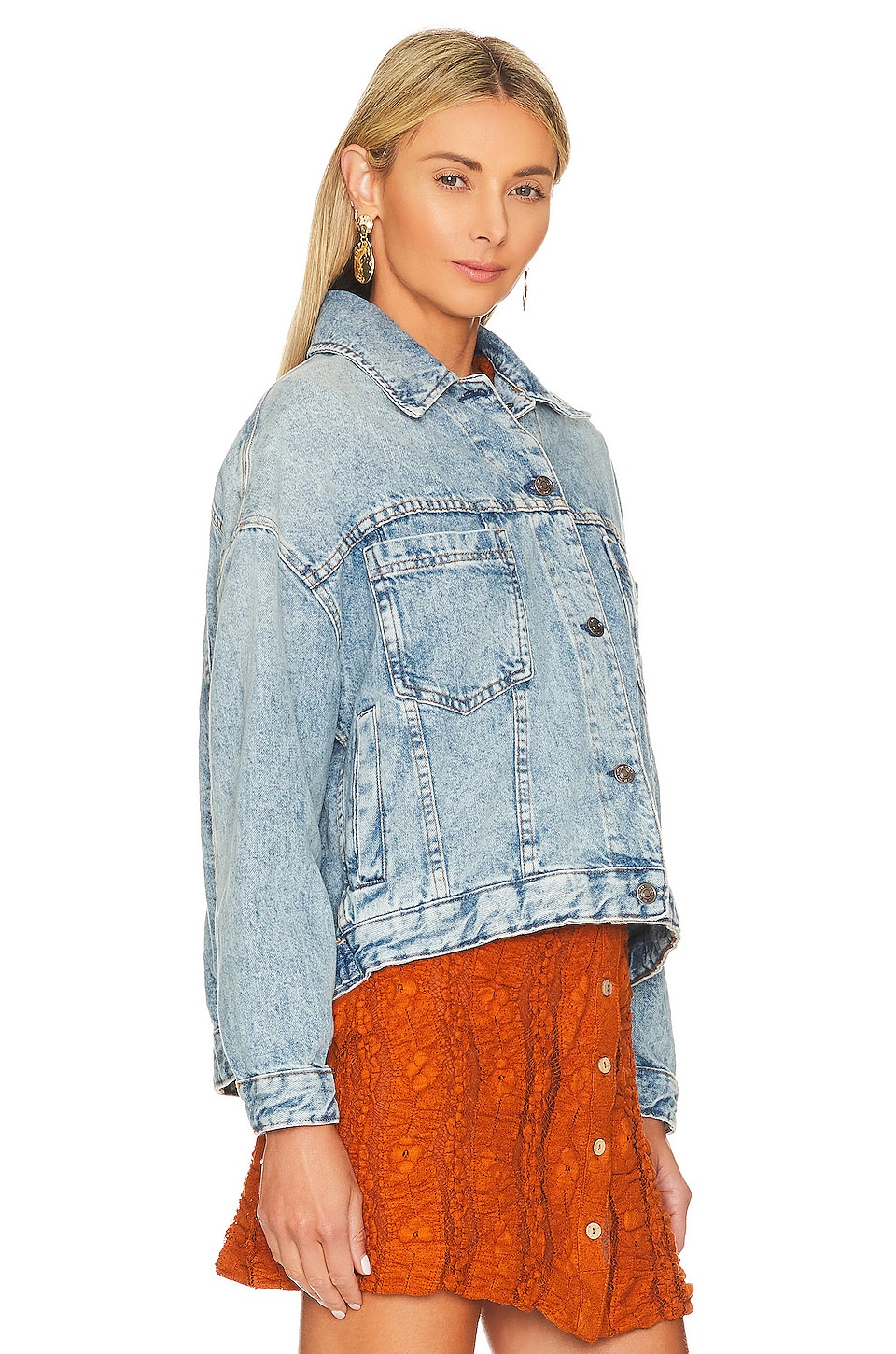 Free People WE THE FREE OPAL SWING 데님 자켓