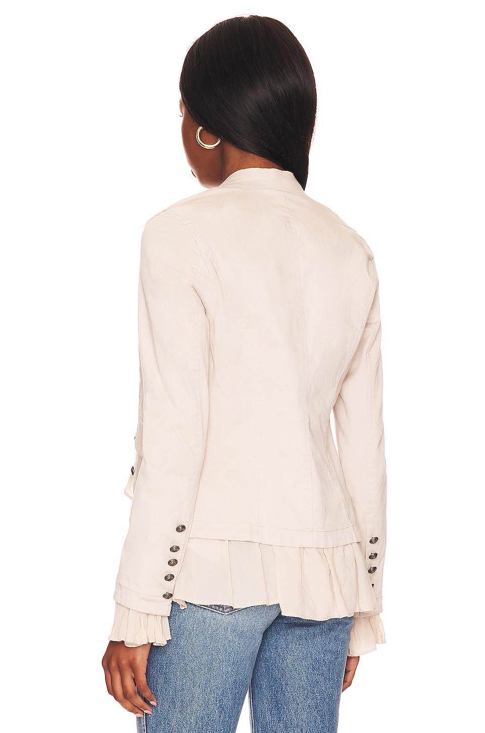 Free People Ruffles Romance Jacket in Natural | REVOLVE