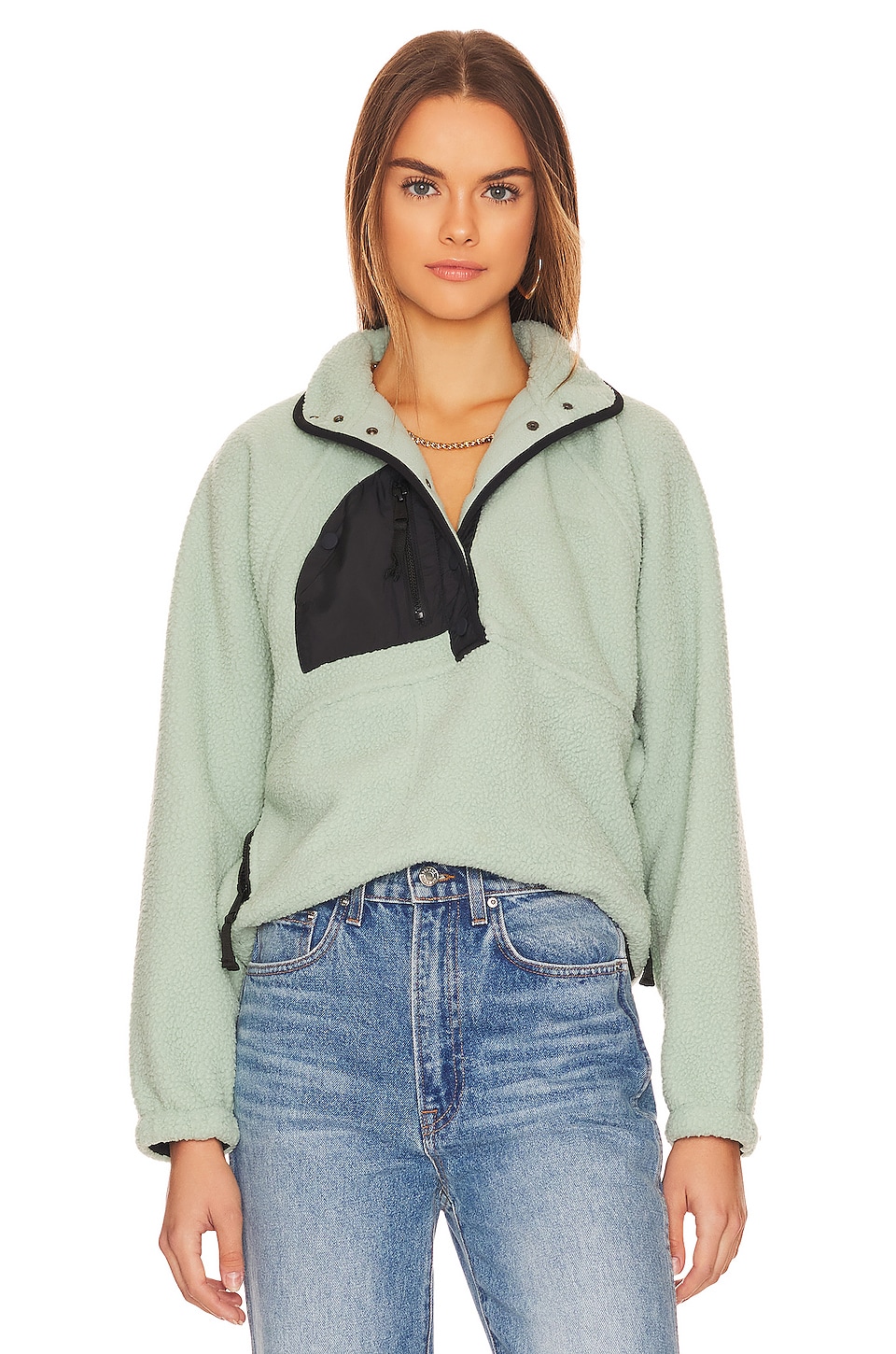 Free People x FP Movement Hit The Slopes Pullover in Aqua Haze | REVOLVE