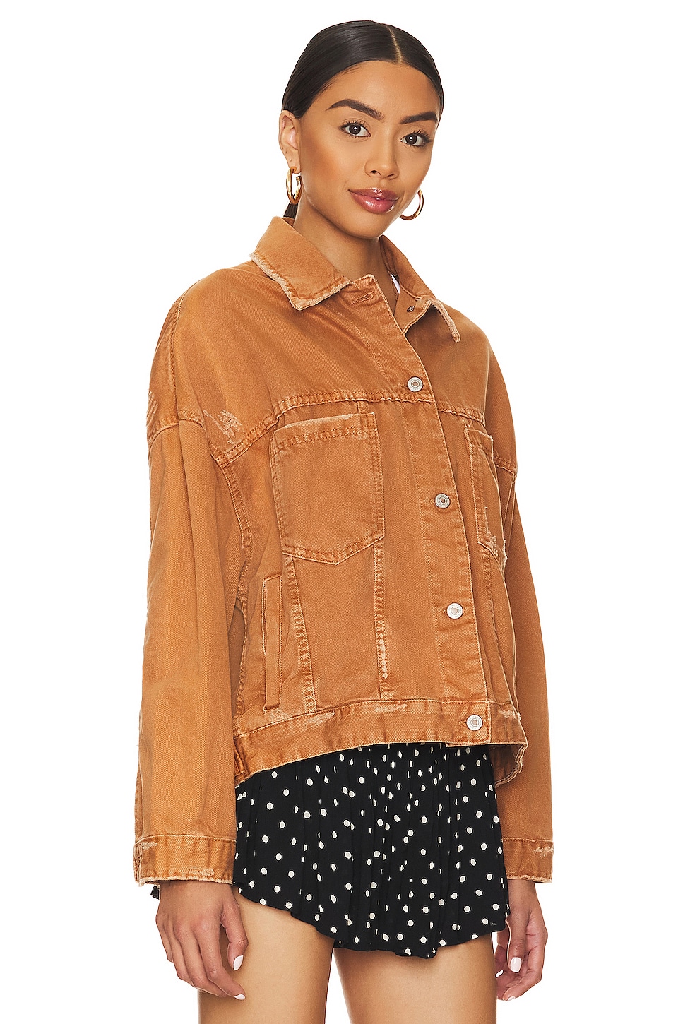 Free People x We The Free Opal Swing Denim Jacket in Golden Nugget