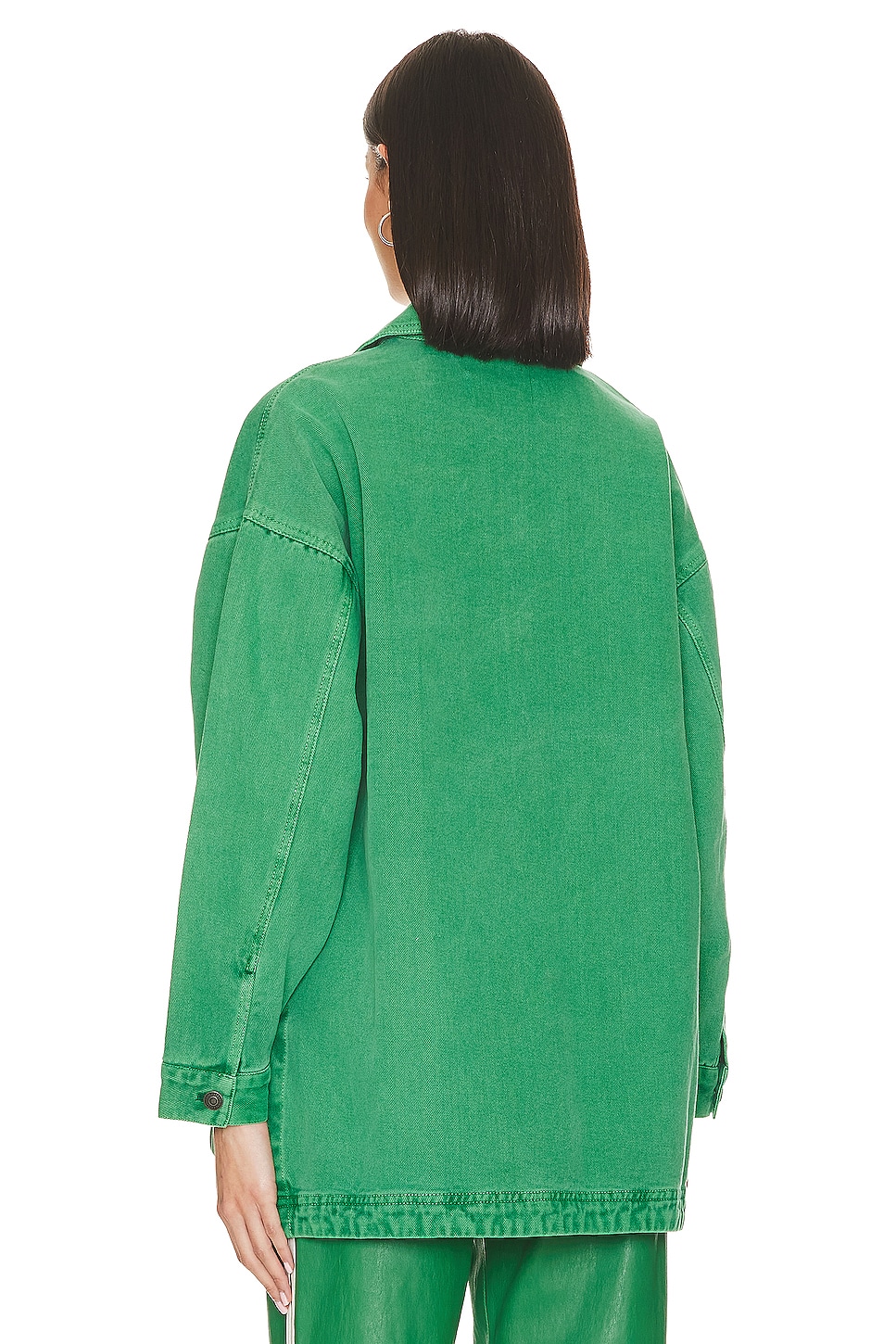 Free People x We The Free Madison City Twill Jacket In Kelly Green