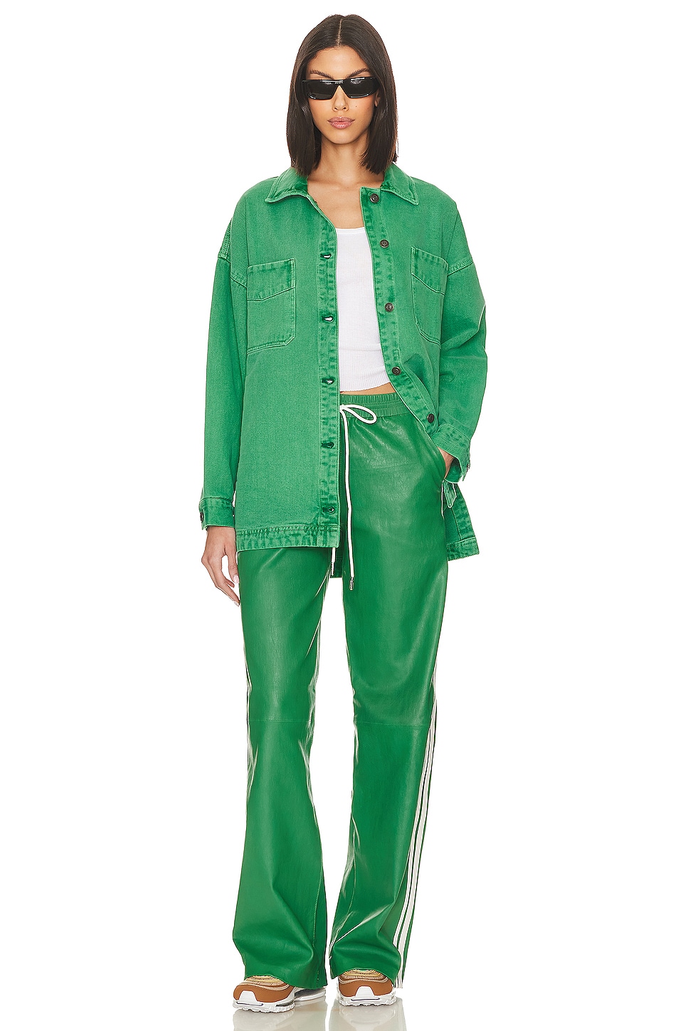 Free People x We The Free Madison City Twill Jacket In Kelly Green