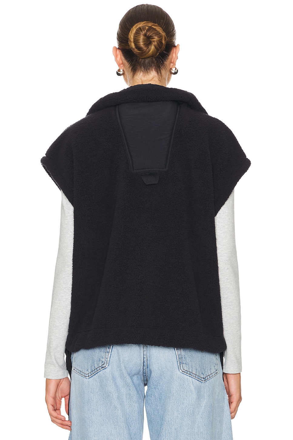 Free People x FP Movement Scout It Out Fleece Vest In Black