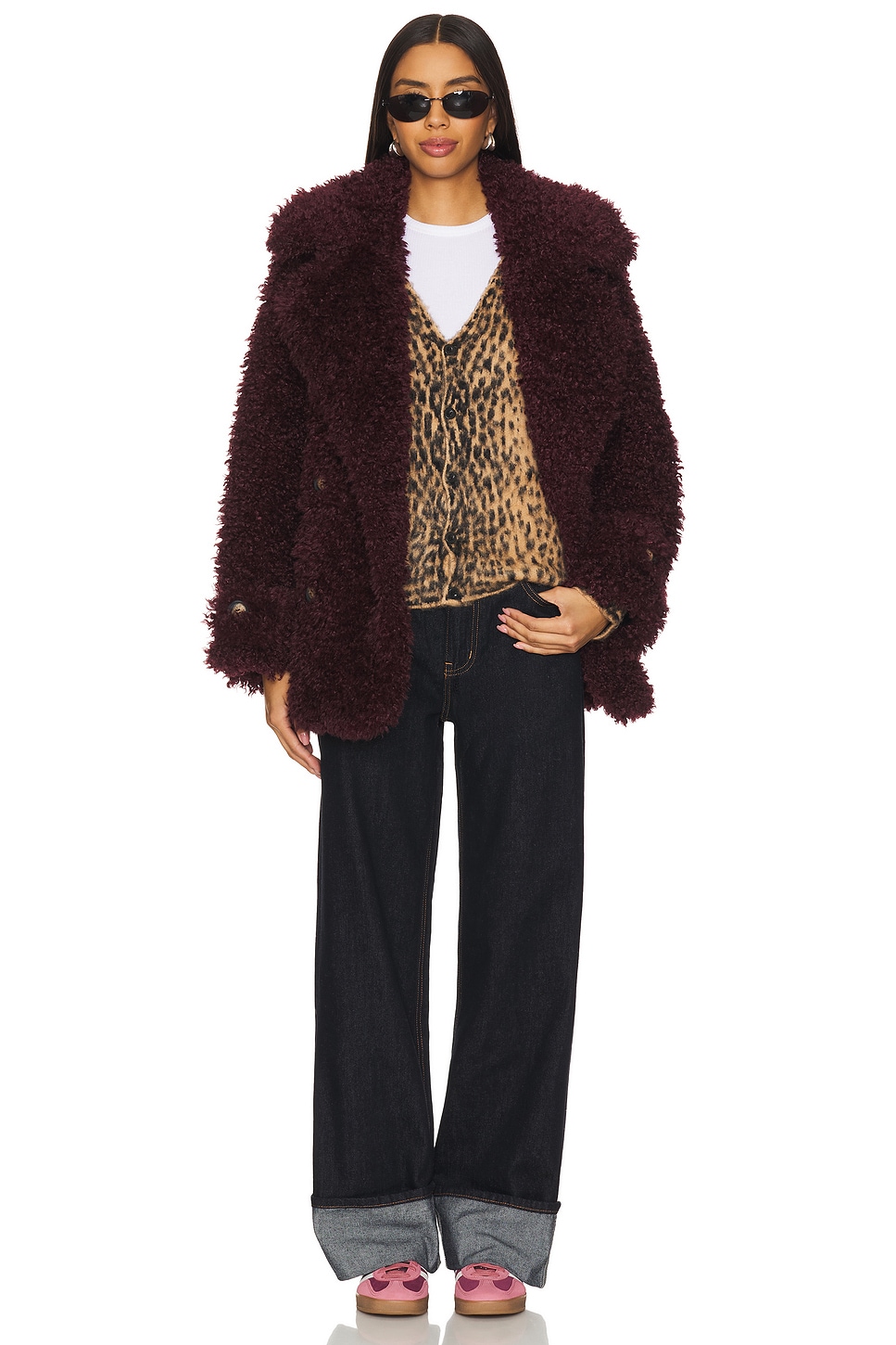 Free People Sophie Faux Fur Peacoat thumbnail