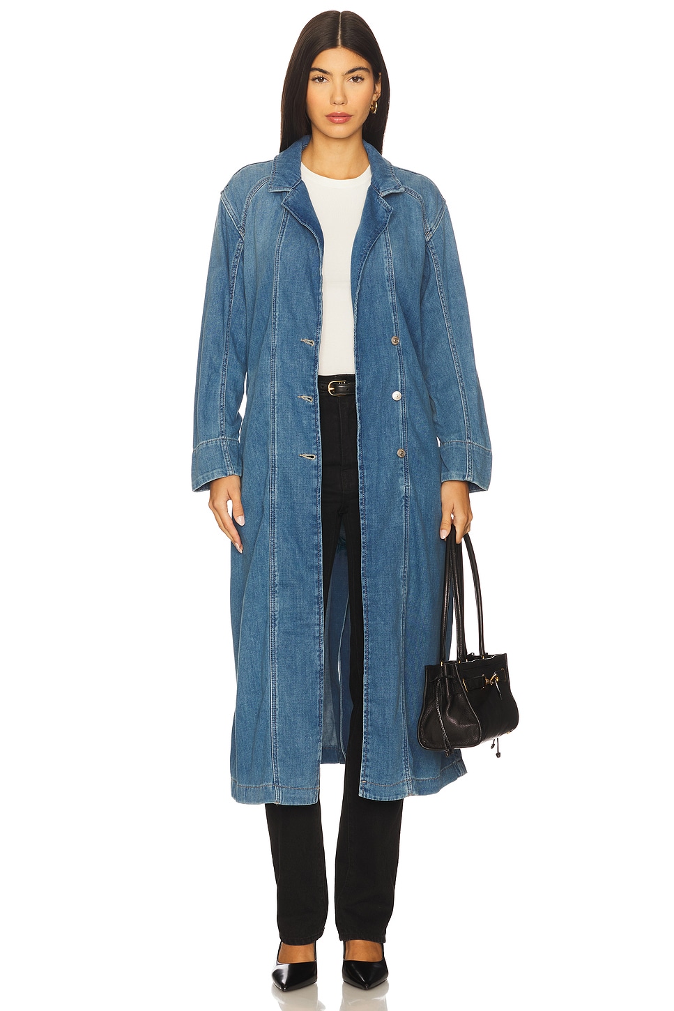 Free People x We The Free Monique Indigo Duster In Sunlight Blue