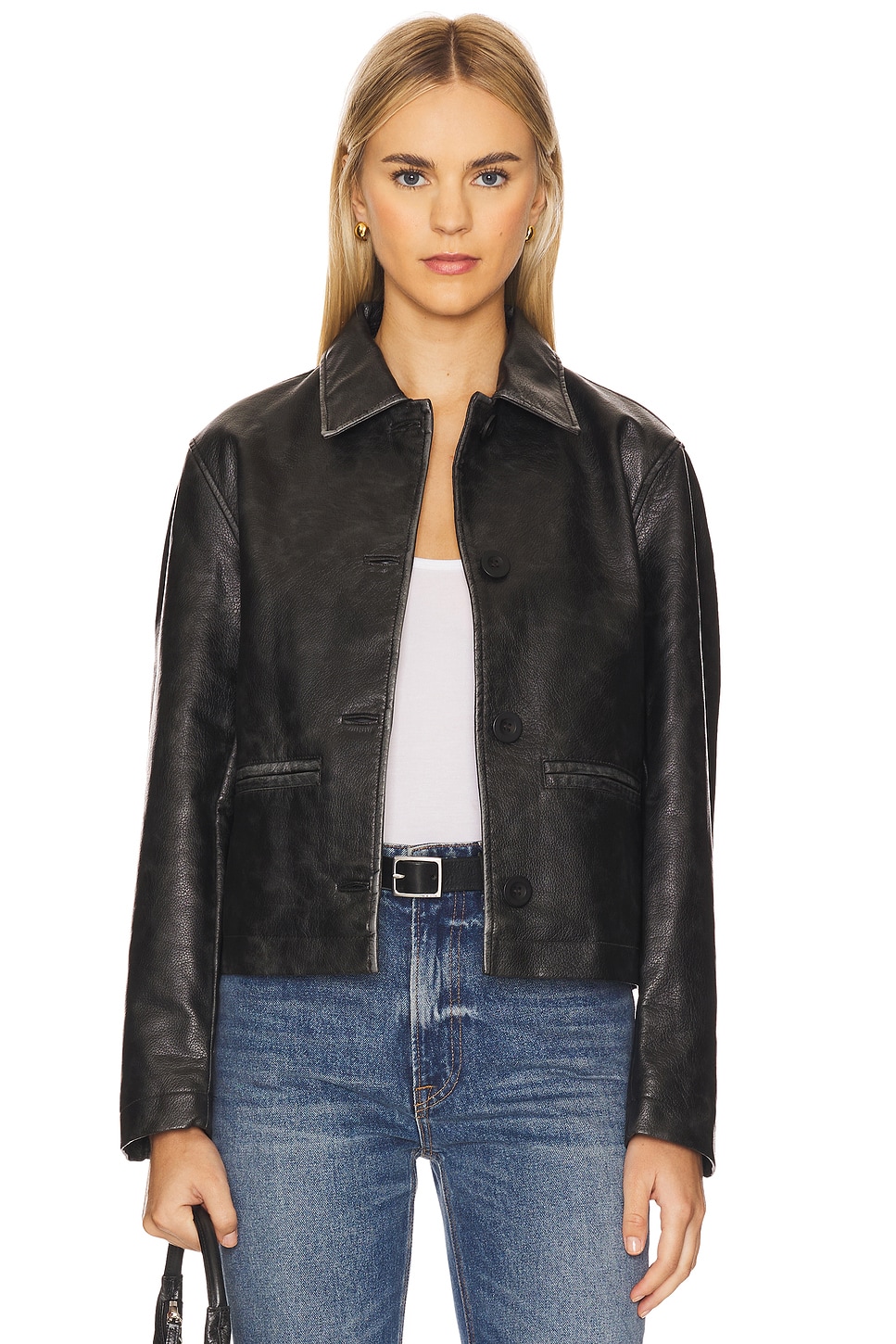 x We The Free Hera Faux Leather Jacket In Black