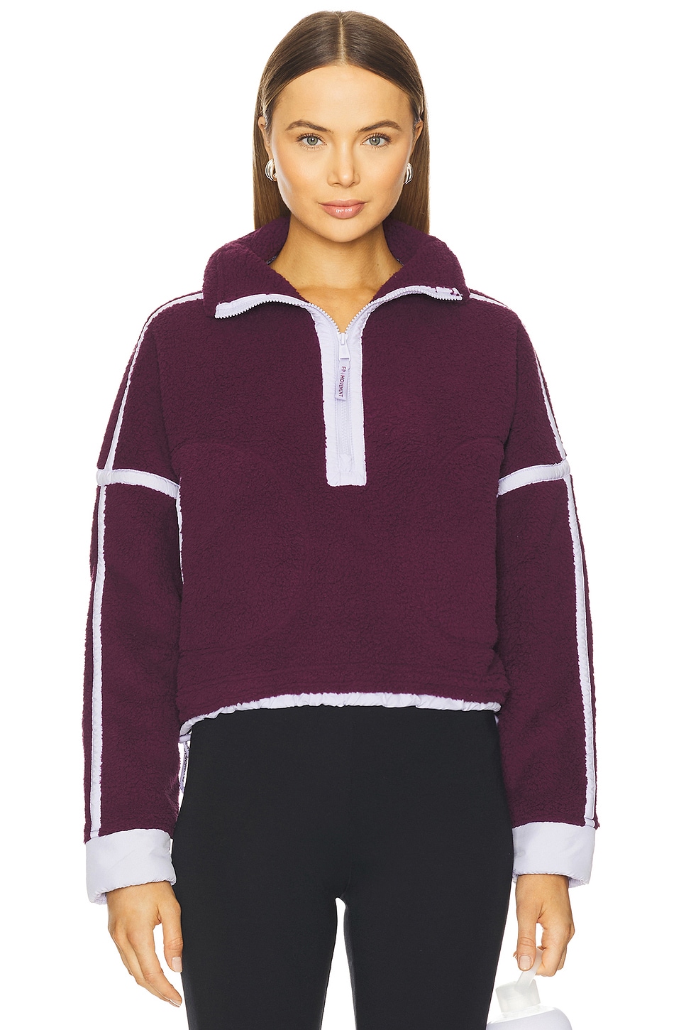 Free People x FP Movement Mountain High 1/2 Zip Jacket in Black