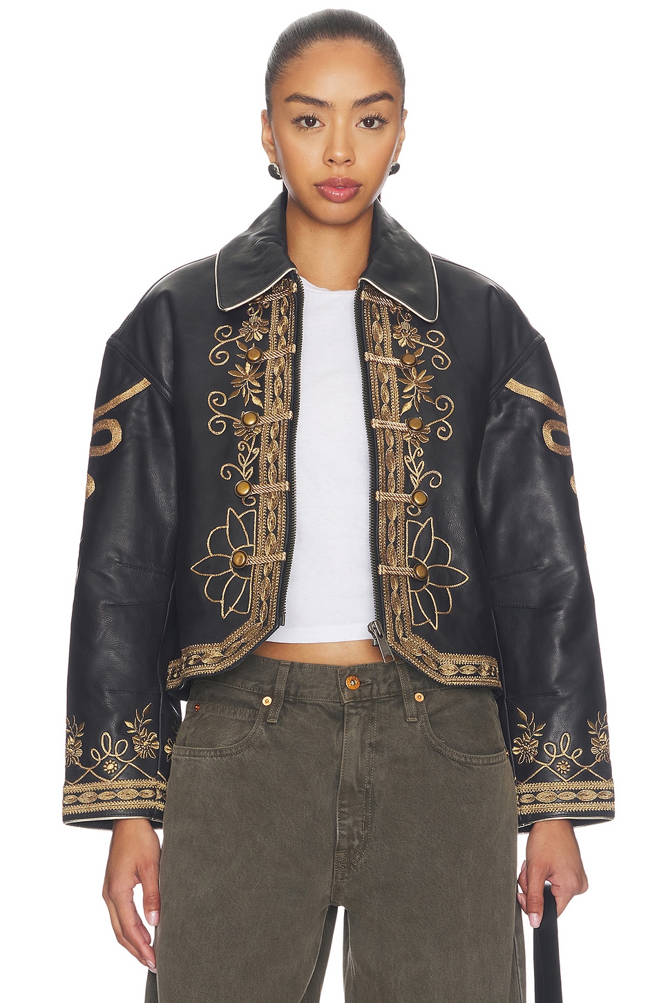 x We The Free Lana Leather Jacket
