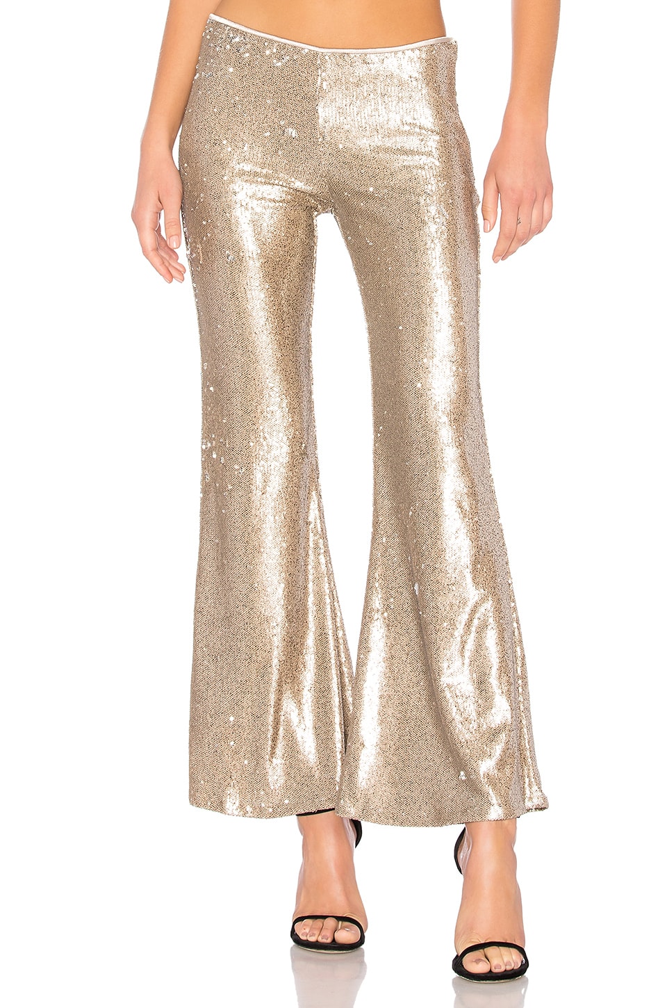 Free People The Minx Sequin Flare Pant in Gold | REVOLVE