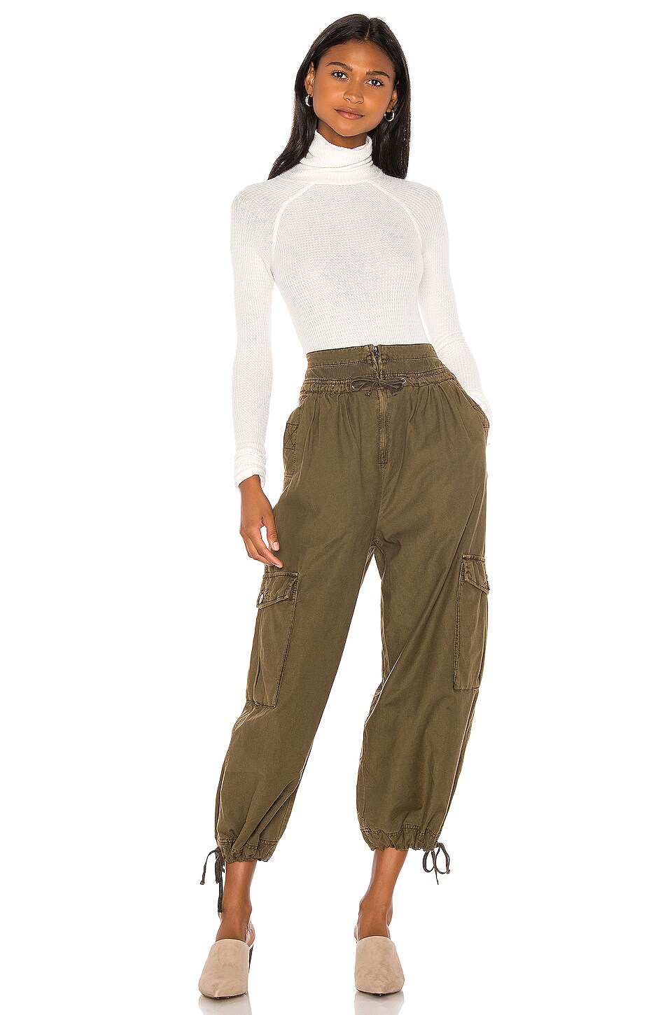 Free People Fly Away Parachute Pant in Army | REVOLVE