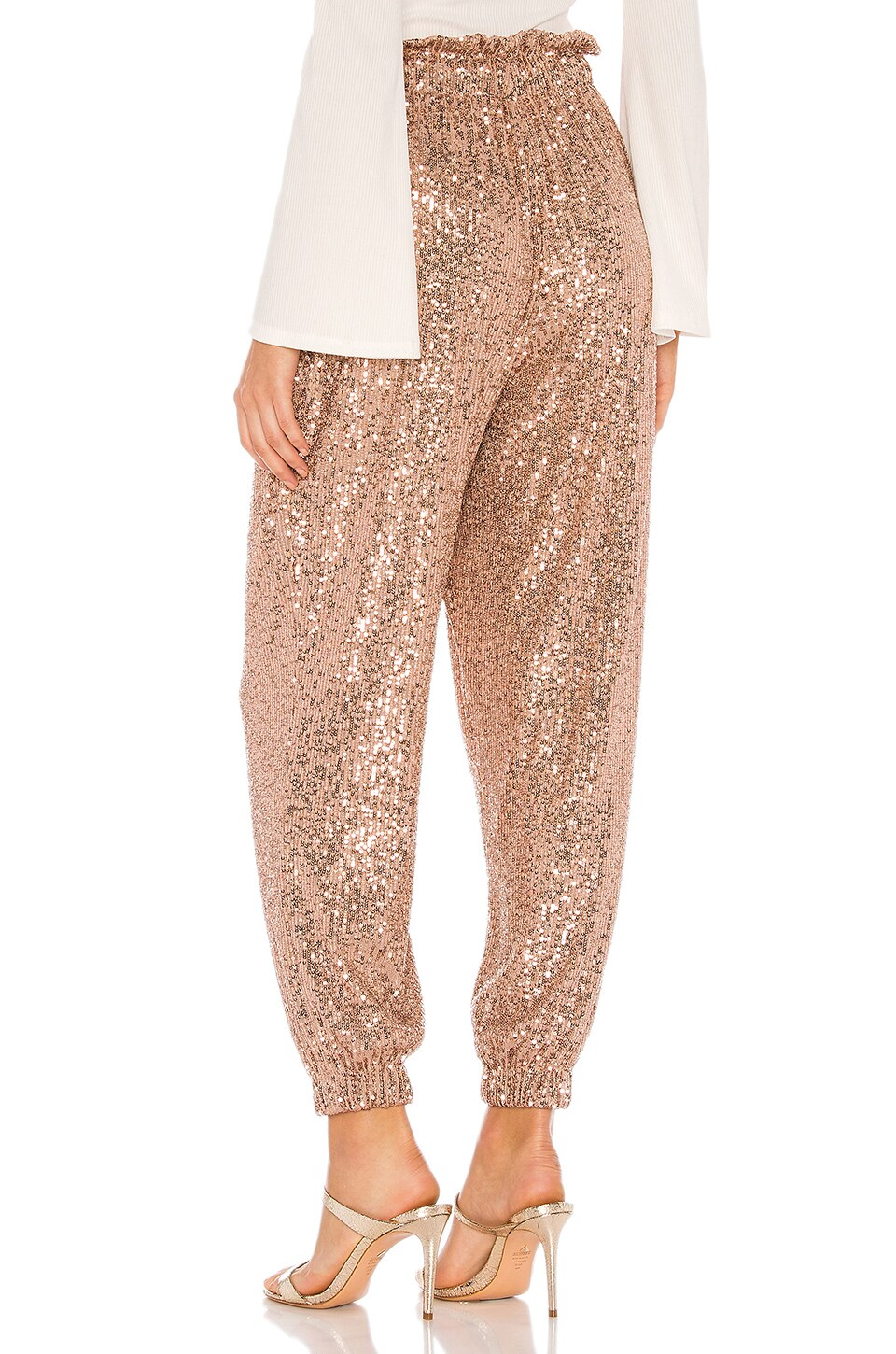 Free People Night Moves Sequin Harem Pants in Rose | REVOLVE