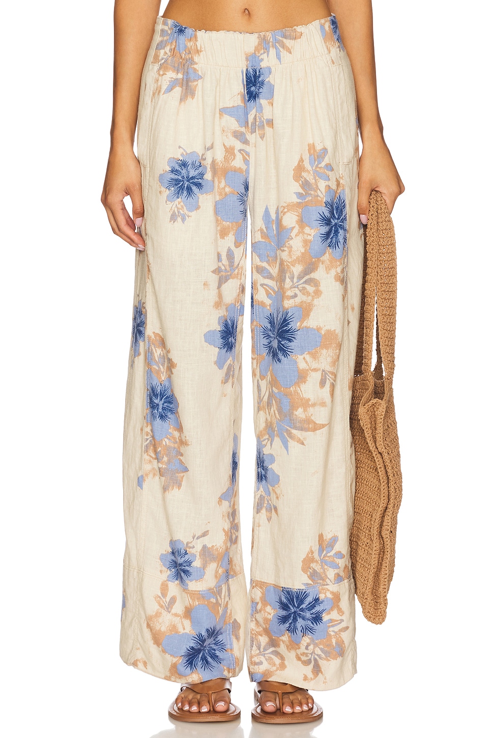 Days End Printed Linen Pull On Pant