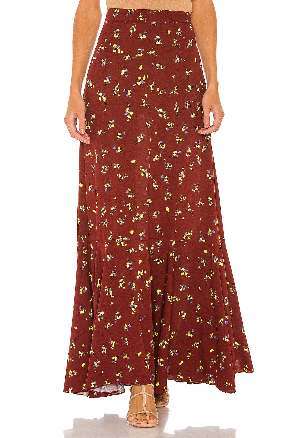Free People Ruby's Forever Maxi Skirt in Brown | REVOLVE