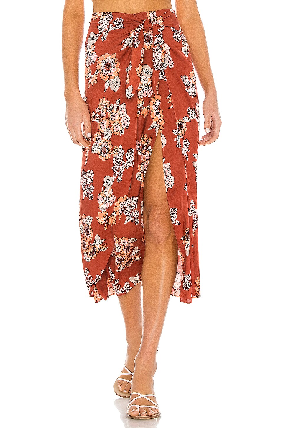 orange sarong skirt