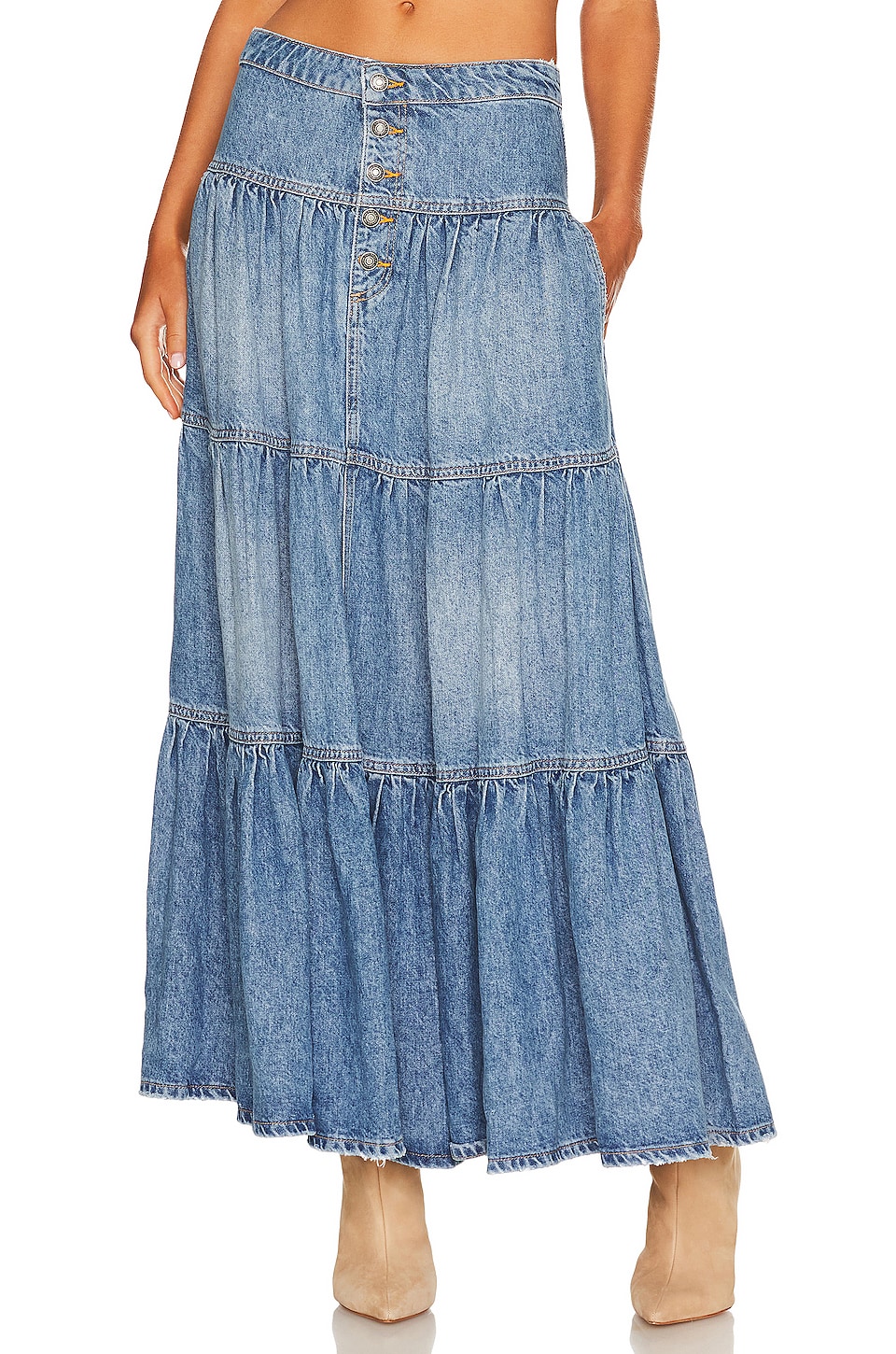 Bellarose Skirt in Blue. Revolve Women Clothing Skirts Maxi Skirts 