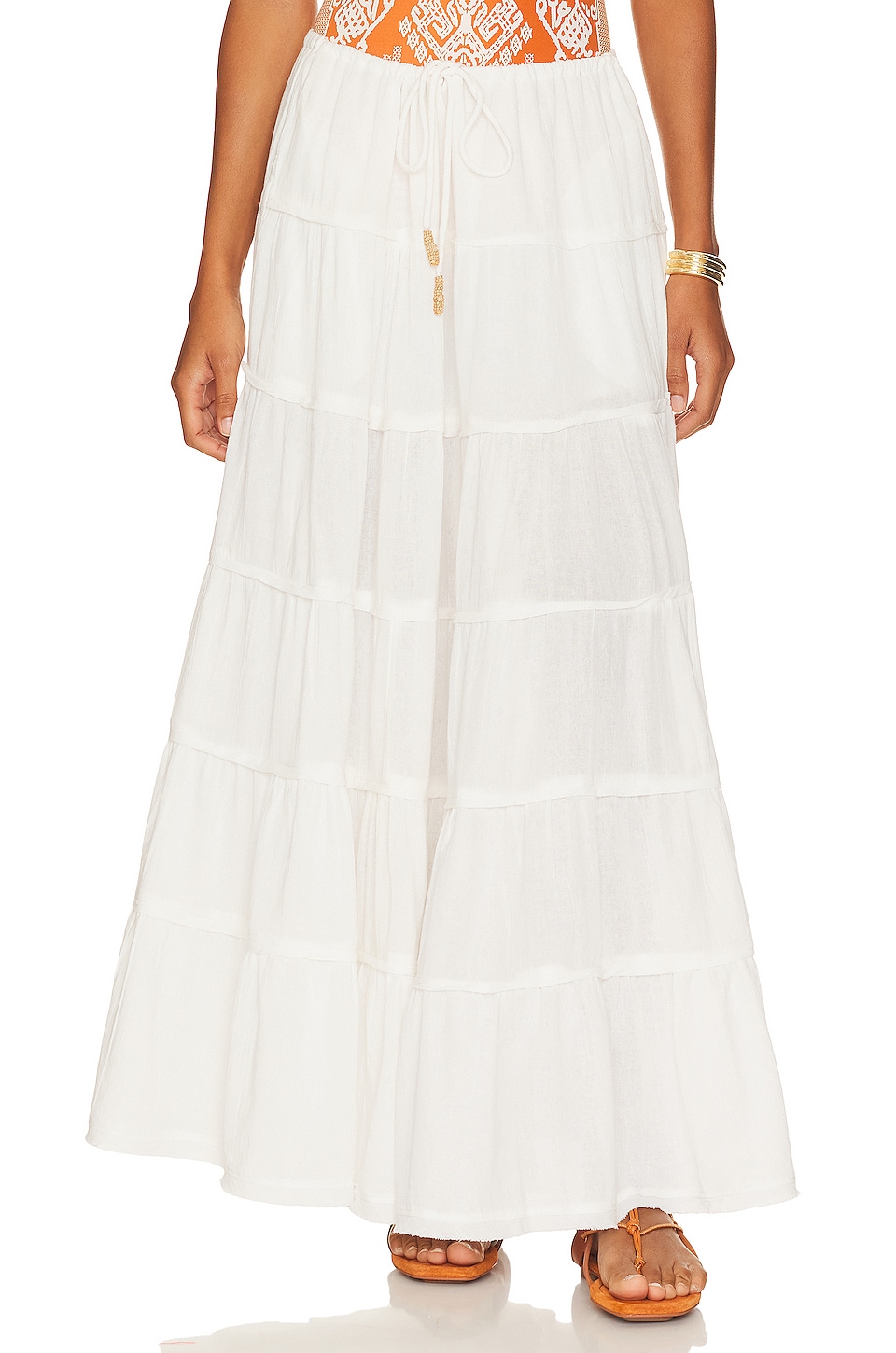 Free People Simply Smitten Maxi Skirt in Optic White | REVOLVE