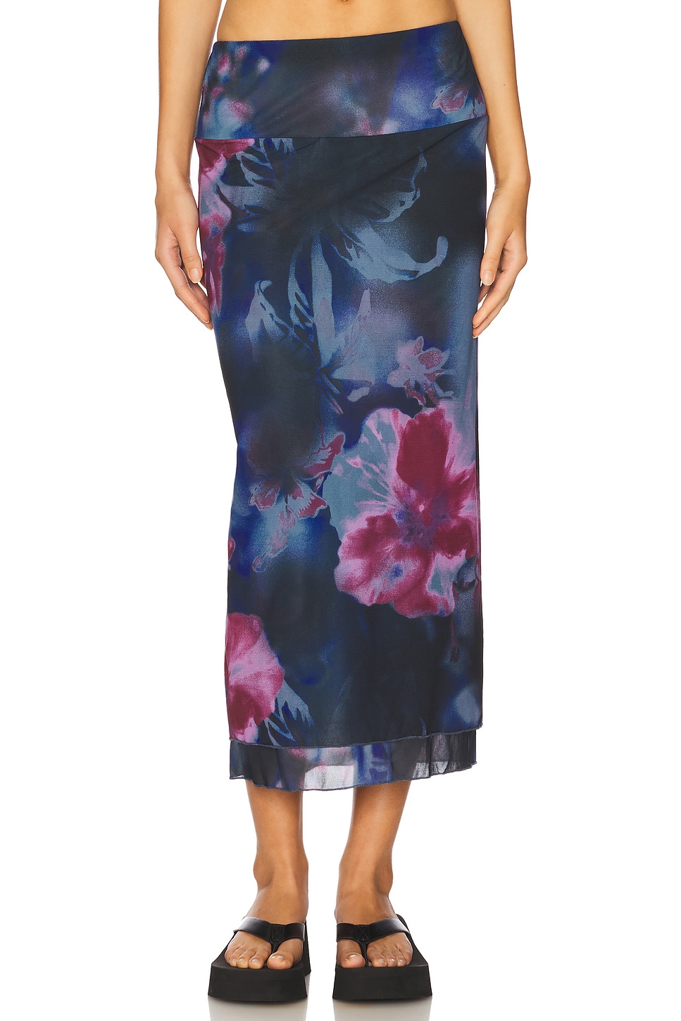 Free People Sunset Mesh Maxi Skirt