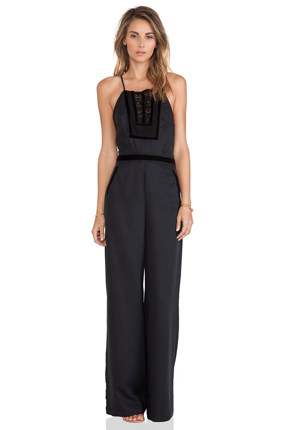 free people black romper