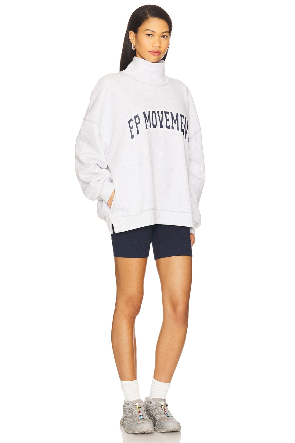 Free People x FP Movement Victory Set in Heather and Navy | REVOLVE