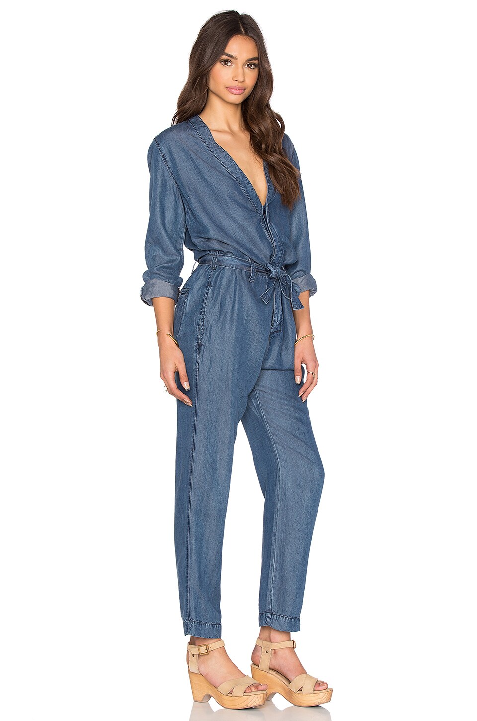 Free People Lou Denim Jumpsuit in Imperial