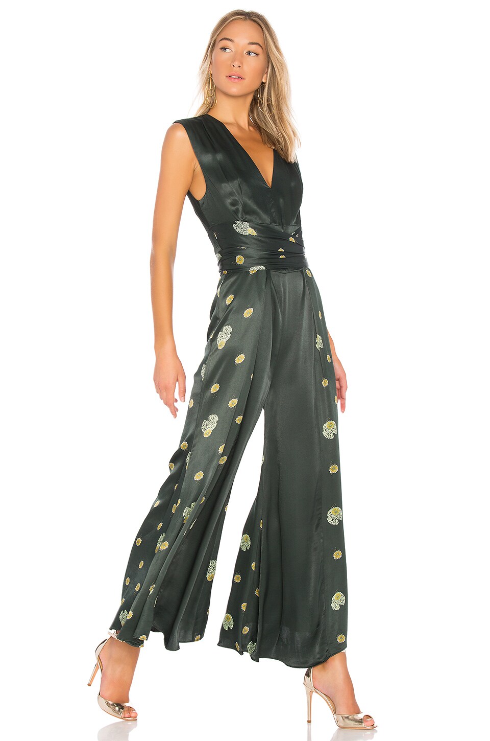 revolve green jumpsuit