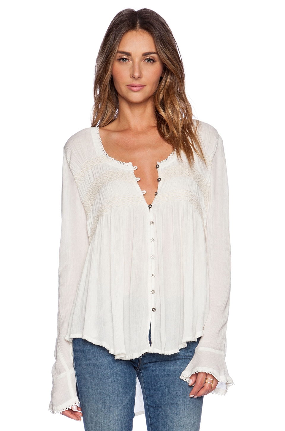 free people smocked top