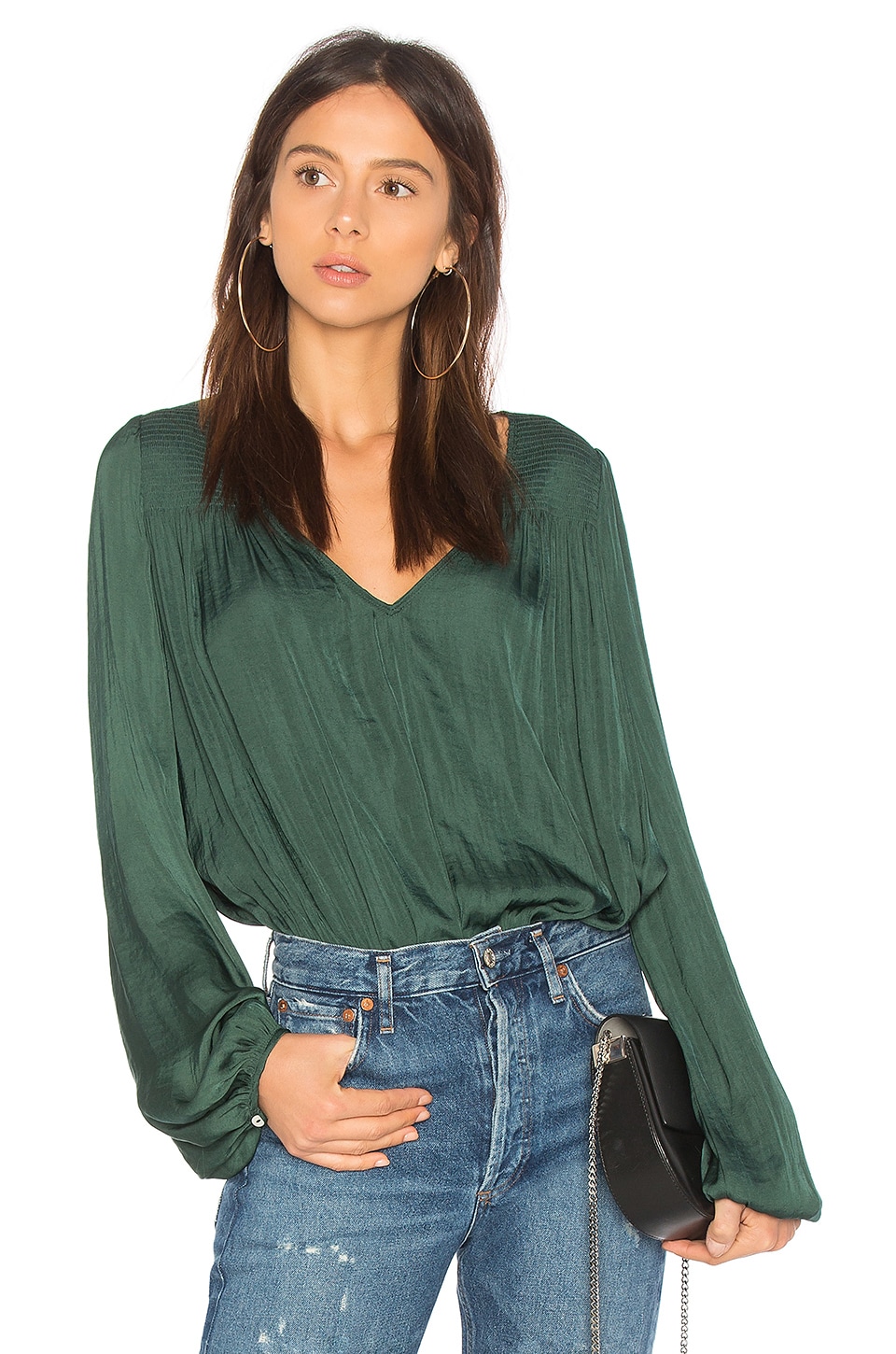 Free People Smockin n Rockin Bodysuit in Green | REVOLVE