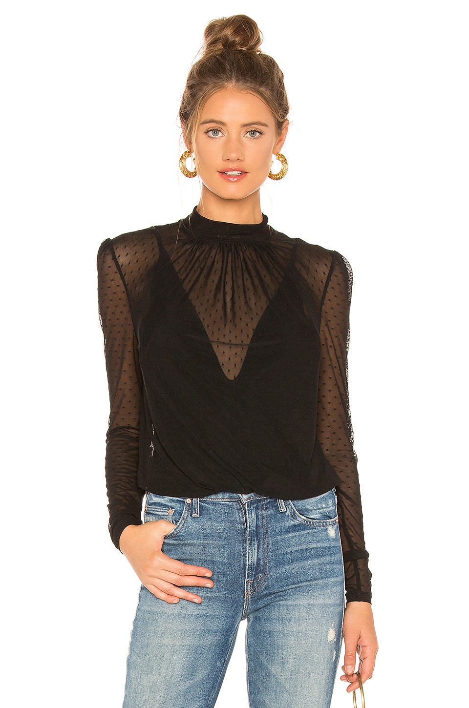 Free People Twice The Fun Bodysuit in Black | REVOLVE