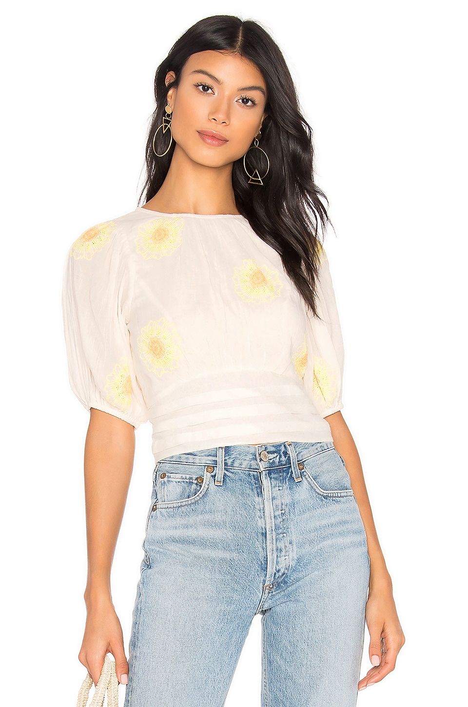 Free People My Girl Blouse in Ivory | REVOLVE