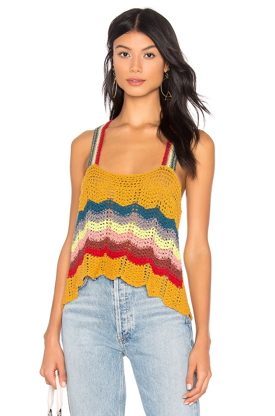Free People Winding Road Tank in Yellow 