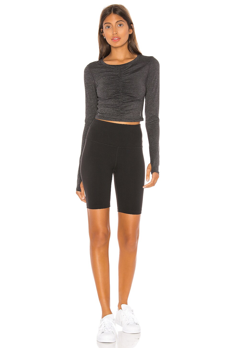 Free People X FP Movement Swerve Long Sleeve Layer in Carbon | REVOLVE
