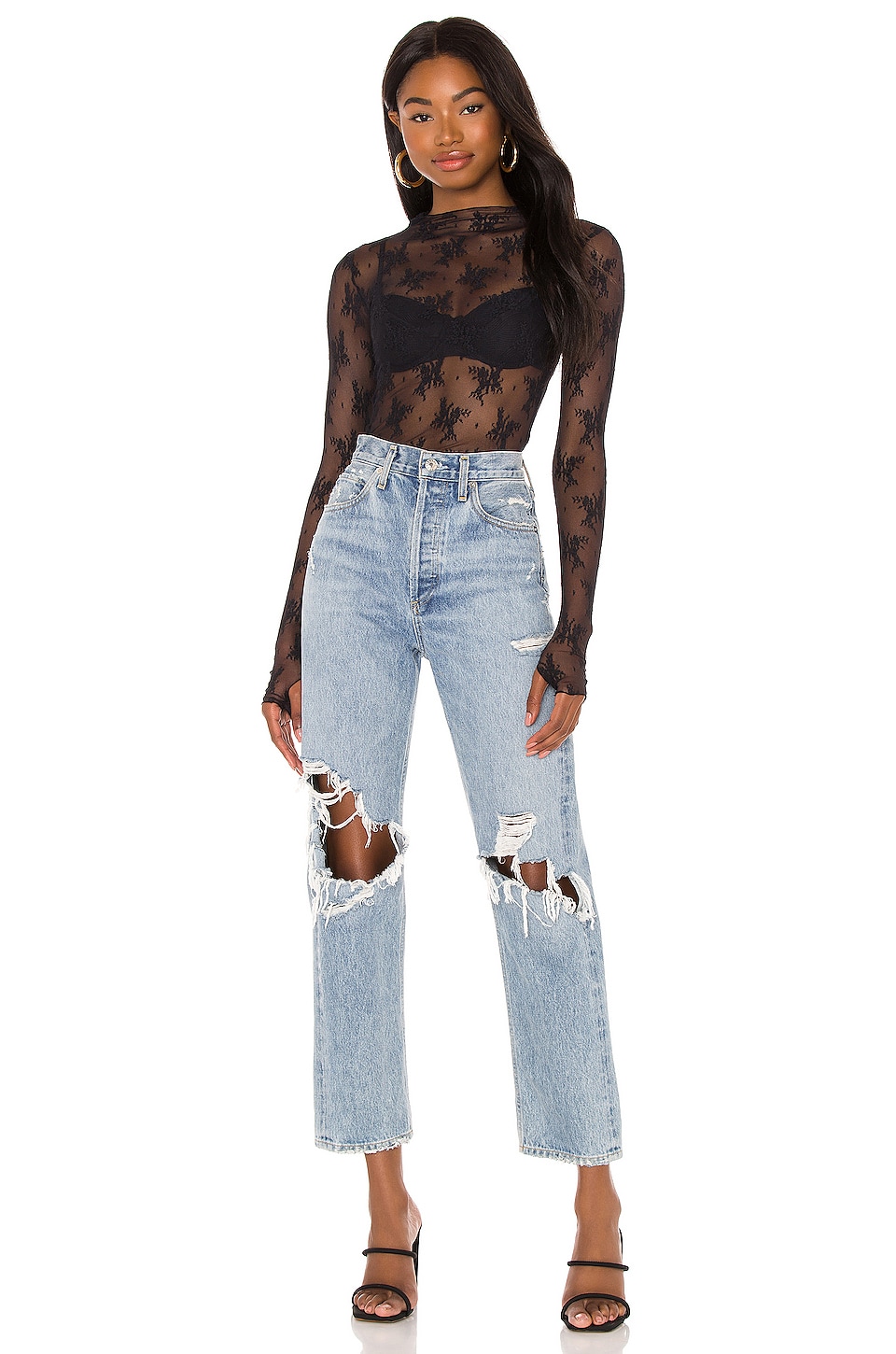 Free People Lady Lux Layering Top in Black | REVOLVE