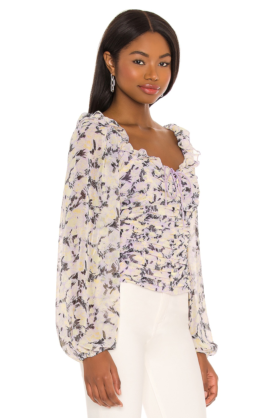 free people mabel printed blouse