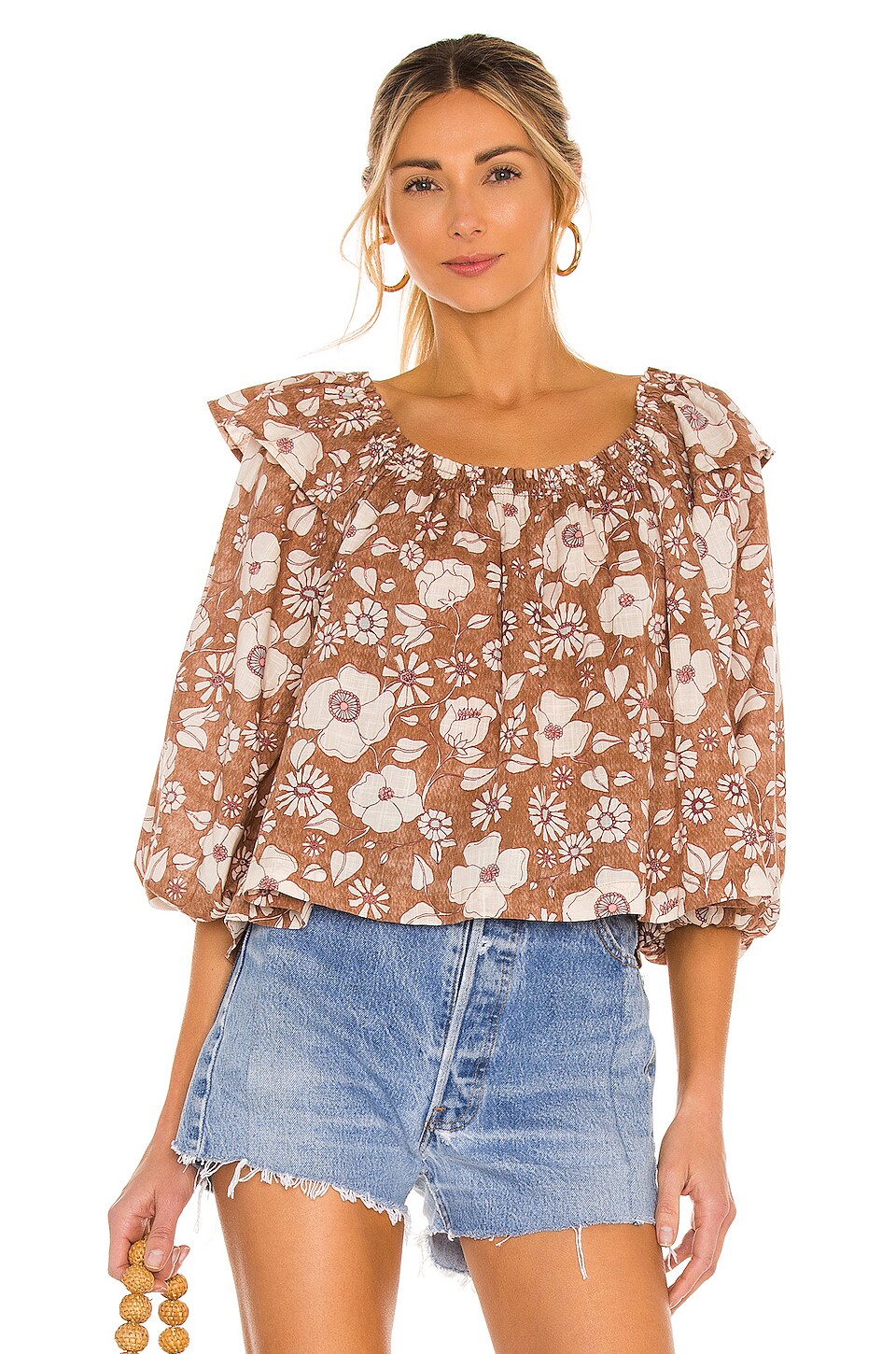 Free People Miss Daisy Printed Top in Vintage Combo | REVOLVE
