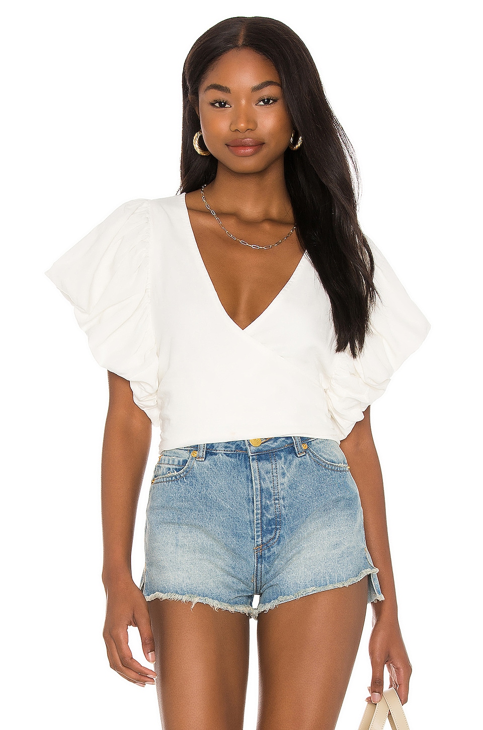 Free People Can't Get Enough Wrap Top Ivory