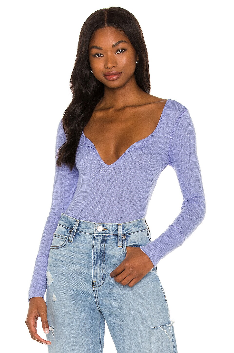 Free People Ciara Layering Top in Lupine Meadows | REVOLVE