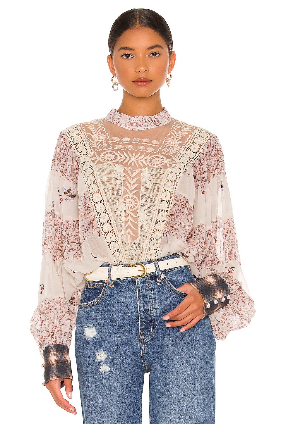 Free People Fiona Top in Antique Combo ...