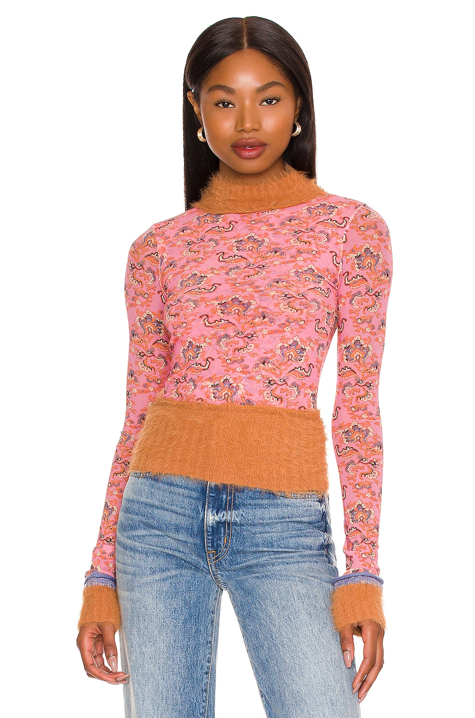 Free People X REVOLVE Cosmo Cuff Top in Pink Combo | REVOLVE